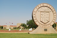 Texas Tech seal on the the university's campus. (Photo courtesy of Texas Tech University)