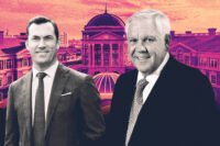 Crow Holdings' Harlan Crow and Cody Armbrister with the Old Parkland Campus