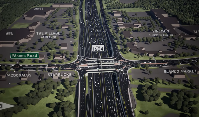 TxDOT: San Antonio’s first diverging diamond interchange (DDI) enters final phase of construction