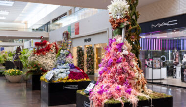 Fleurs de Villes pairs distinguished local arts and cultural organizations with the region's most talented floral designers to create a one-of-a-kind floral mannequin inspired by the organization. (Photo by NorthPark Center)