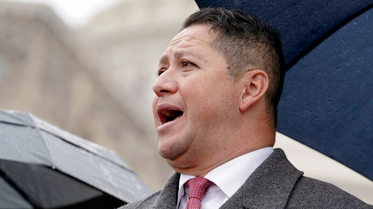 Rep. Tony Gonzales, R-Texas, speaks during a news conference Dec. 7, 2022, on Capitol Hill in Washington. (AP Photo/Mariam Zuhaib)