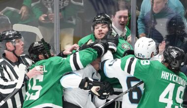 See photos as Stars' fall to Utah to snap points streak