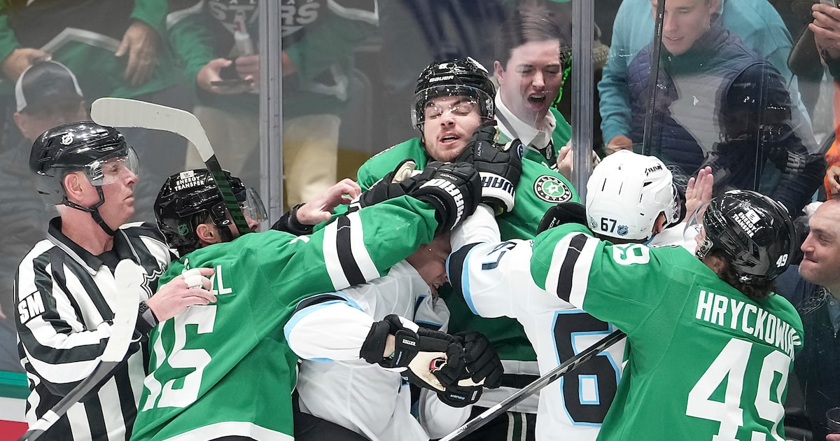 See photos as Stars' fall to Utah to snap points streak