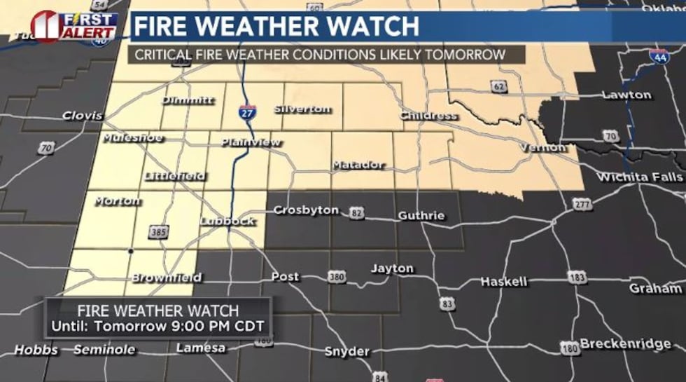 Looking ahead to Monday, fire danger will remain elevated, winds gusty at times and even a...