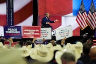 Gov. Greg Abbott, R-Texas, speaks during the Republican National Convention Wednesday, July...