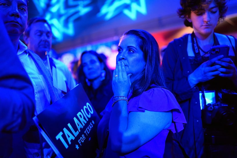 Supporters of Texas state Rep. James Talarico, D-Austin, a Democratic candidate for the U.S....