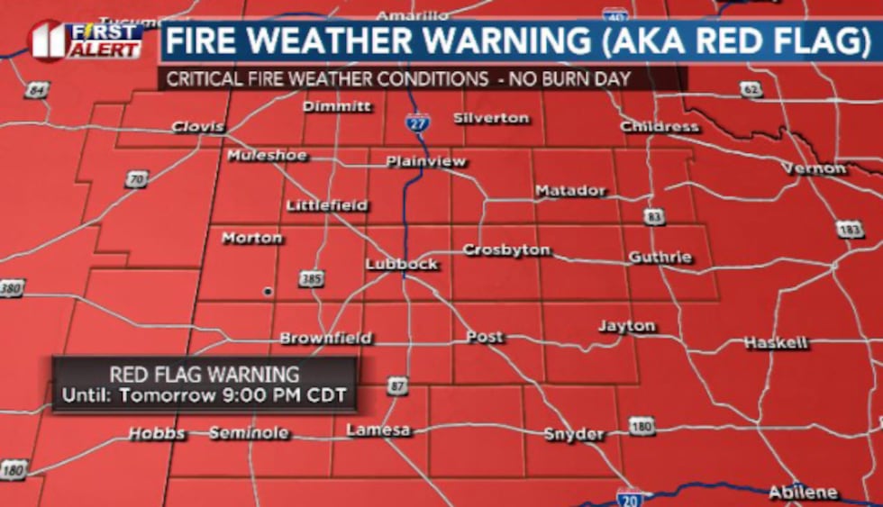 Thanks to dry conditions and strong winds we've got critical fire weather setting up for the...