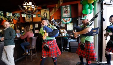 Fort Worth Scottish Pipes and Drums brings the Irish spirit on a bar crawl and performance tour