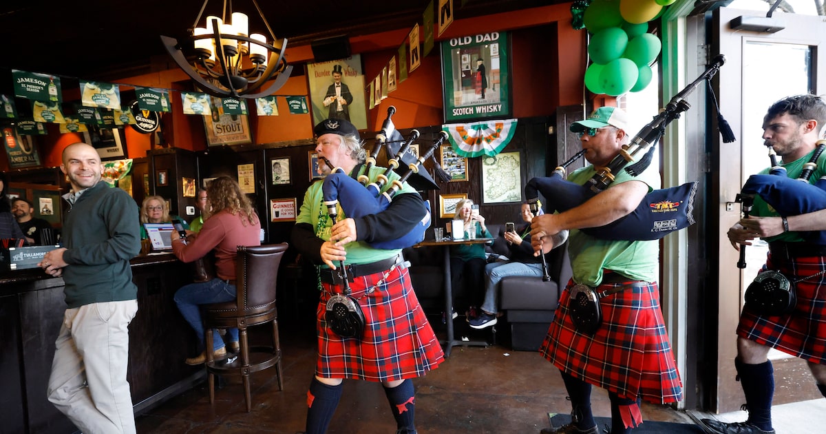 Fort Worth Scottish Pipes and Drums brings the Irish spirit on a bar crawl and performance tour