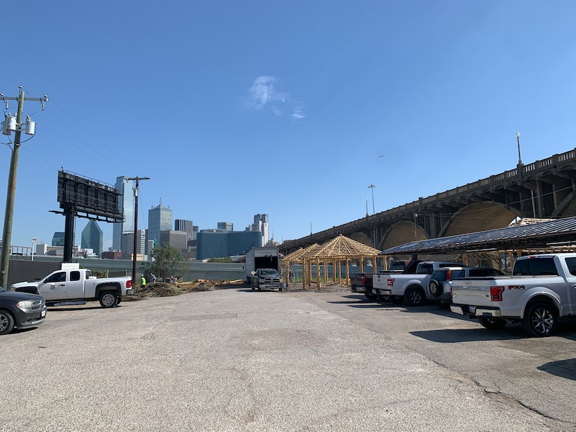 Crews were busy on Tuesday building palapas for the new club scheduled to take over the...