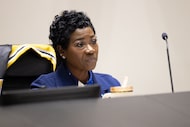 Dallas City Manager Kimberly Bizor Tolbert listens during a City Council meeting on...