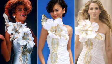 Zendaya pays homage to Whitney Houston, Carrie Bradshaw in white floral minidress