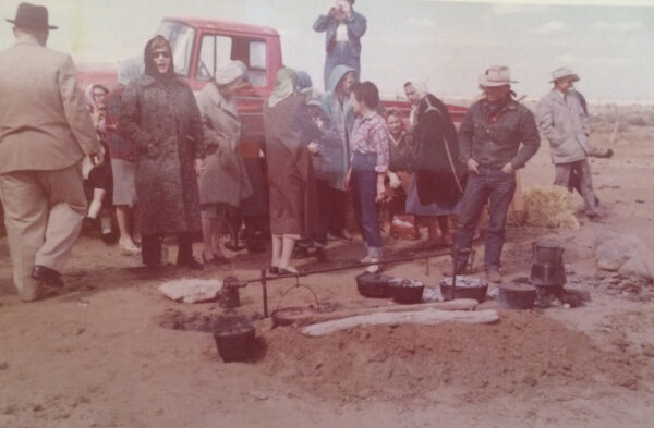Archival photo of women at the Durr Ranch in Texas