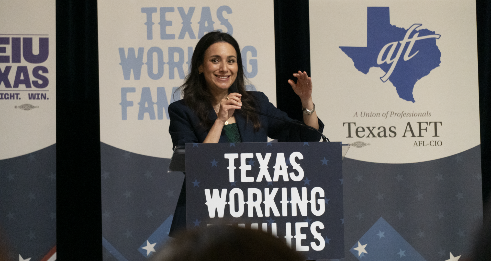 Texas AFT :Texas labor movement celebrates Gina Hinojosa’s victory in Working Families Rally [Gallery] ‣ Texas AFT