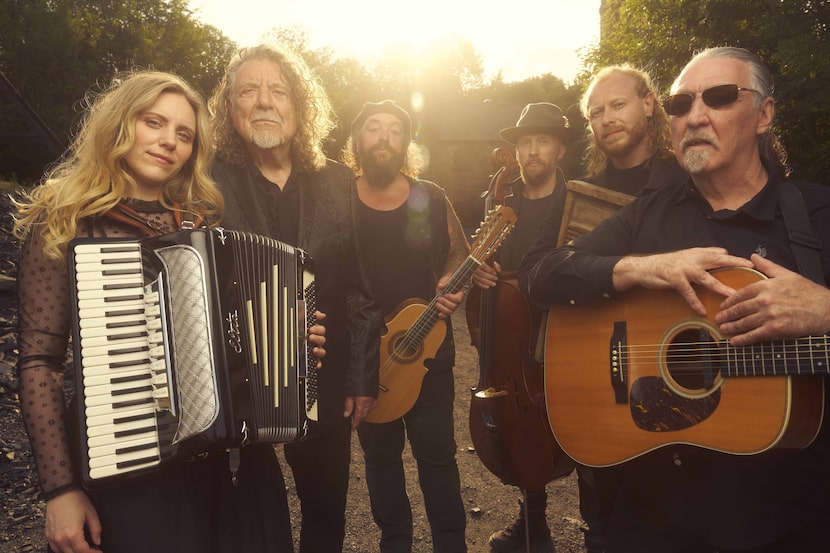Robert Plant, second from left, with his band, Saving Grace. Other members, from left: Suzi...