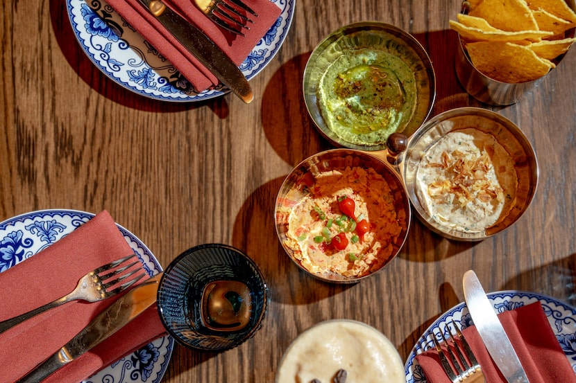 The Dip Dip Dip comes with choice of three: pimento cheese, caramelized onion dip, whipped...