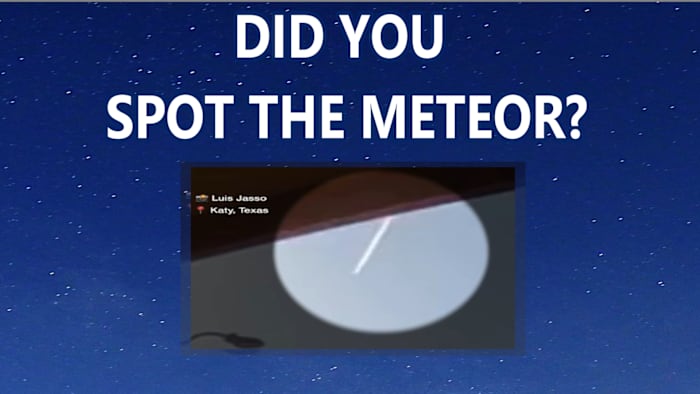 Houston, did you hear the sonic BOOM? A meteor is the culprit!