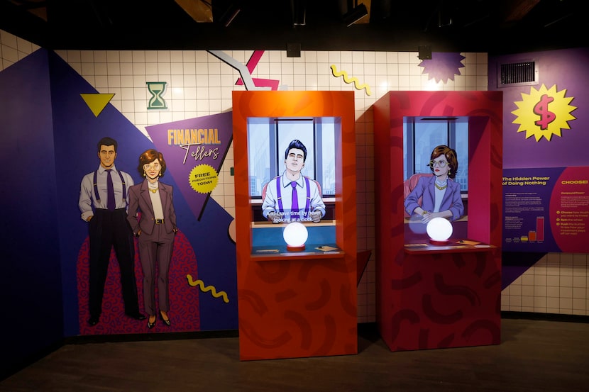 “Dex Diamondhands," an interactive exhibit, is seen at MoMoney: Museum of Money, Tuesday,...