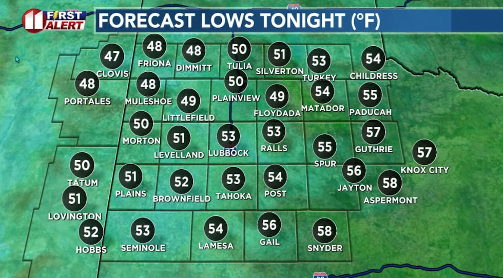 A cool but not as chilly start to the day.