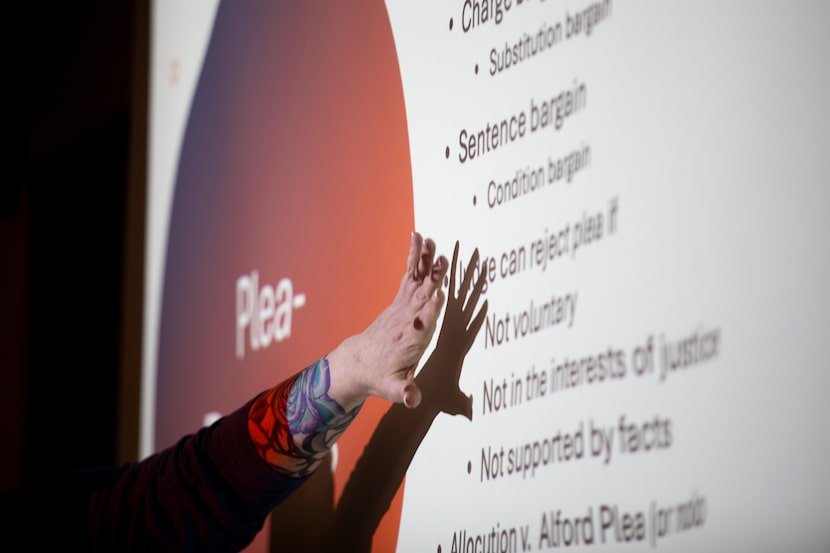 Dr. Wendy Watson, a professor at Ball State University, teaches in North Quad on Friday,...