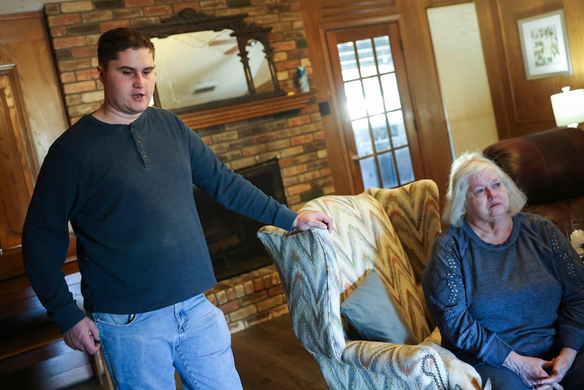Jaden Westmoreland (left), son of Laura Ann Westmoreland, 51, who died in the Dallas County...