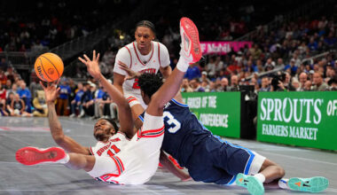 Big 12 ditching slippery glass floor for hardwood for rest of tournament
