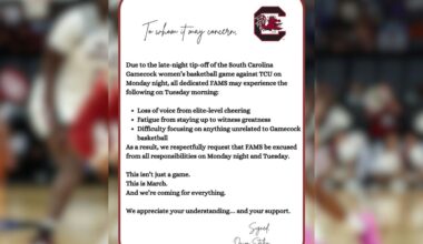 ‘This is March:’ Dawn Staley provides work excuse ahead of Elite 8 game against TCU