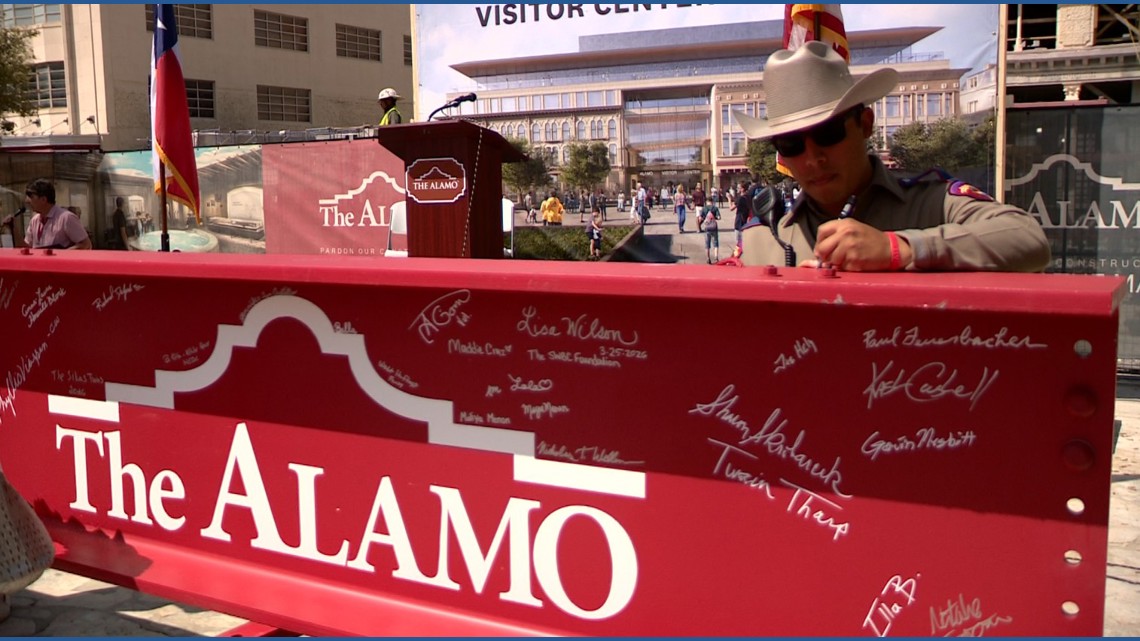 Final beam is installed as construction continues on upcoming Alamo Museum in San Antonio