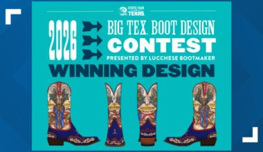 State Fair of Texas reveals winner of 2026 Big Tex Boot Design Contest