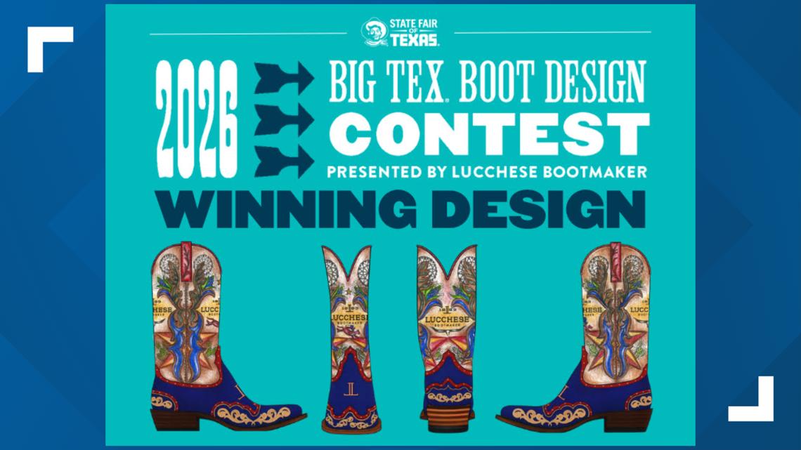 State Fair of Texas reveals winner of 2026 Big Tex Boot Design Contest