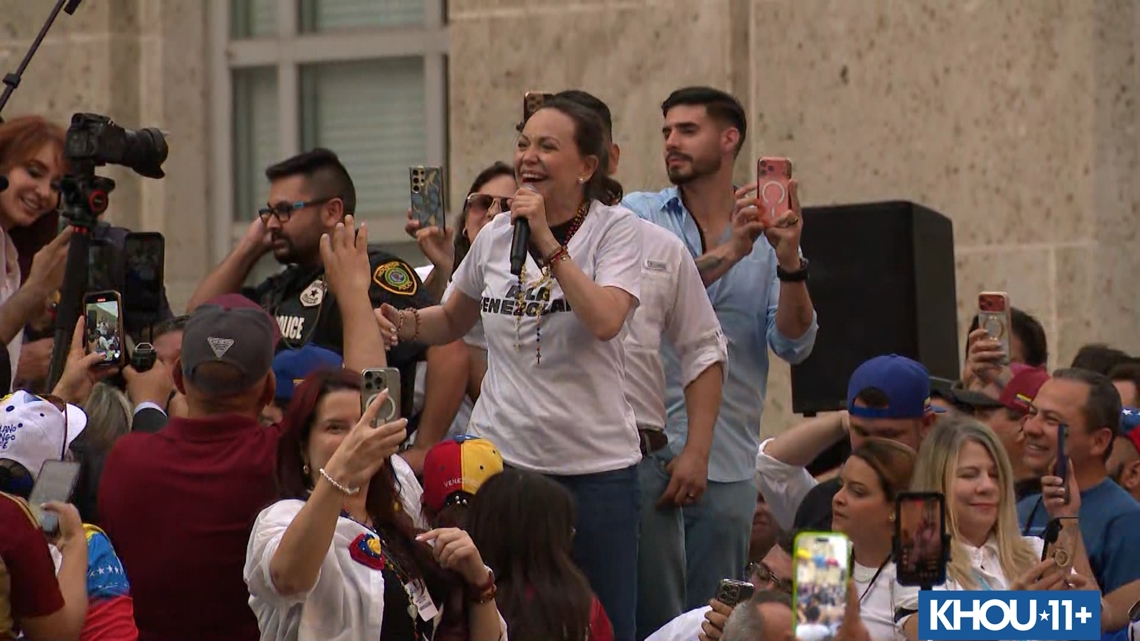 Venezuelan opposition leader rallies Houston crowd with message of freedom after pitching oil privatization plan