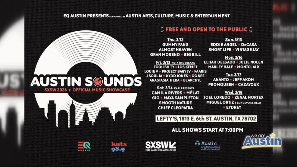 With free entry, a diverse lineup, and performances happening throughout SXSW, Austin Sounds offers music fans an easy way to experience the energy of the festival and support local artists.