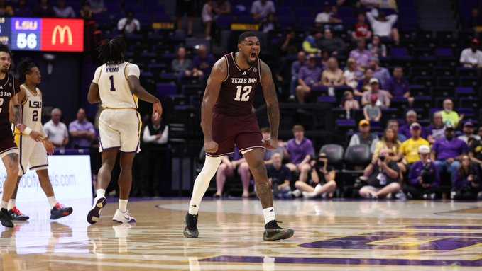 Agee, Griffen combine for 50 as Texas A&M outlasts LSU 94-91 in 3OT win