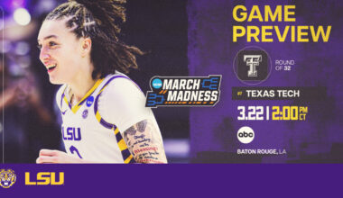 No. 2 LSU To Face No. 7 Texas Tech For Trip To Sweet 16 – LSU