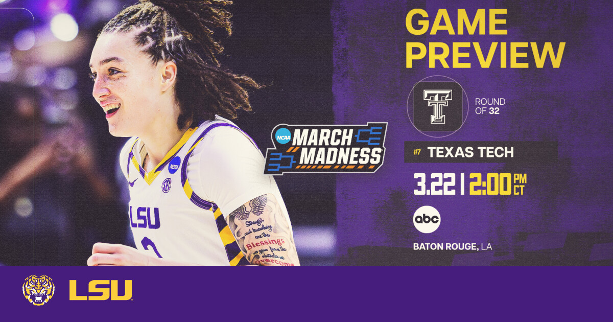 No. 2 LSU To Face No. 7 Texas Tech For Trip To Sweet 16 – LSU