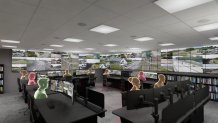 An artist's rendering of the traffic control center in Arlington.