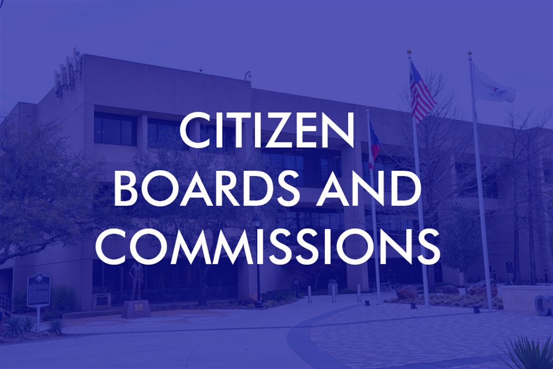 Citizen Boards And Commissions graphic with Arlington City Hall in the background