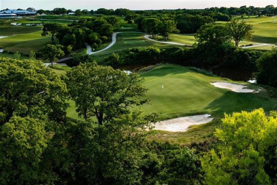 Aerial photo of the Texas Rangers Golf Club in North Arlington