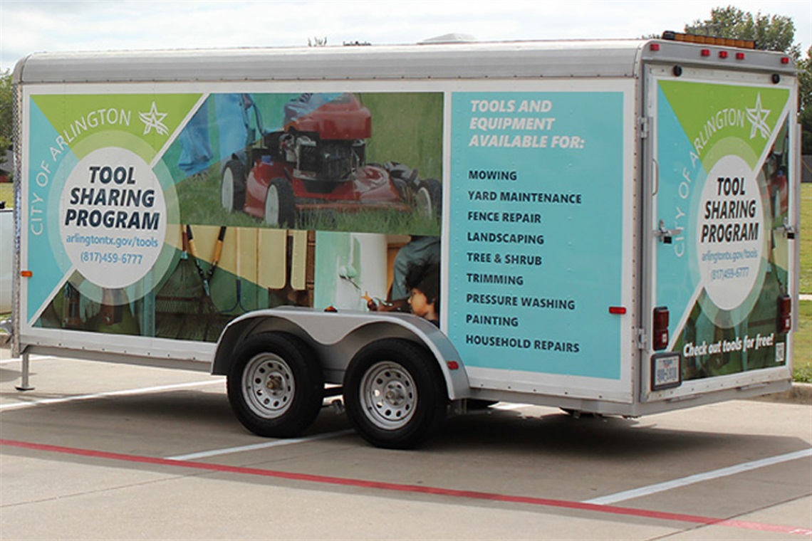 Tool Sharing Program Trailer parked