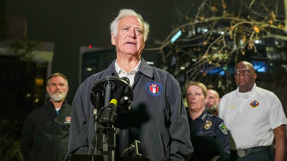 Austin Mayor giving a presser.