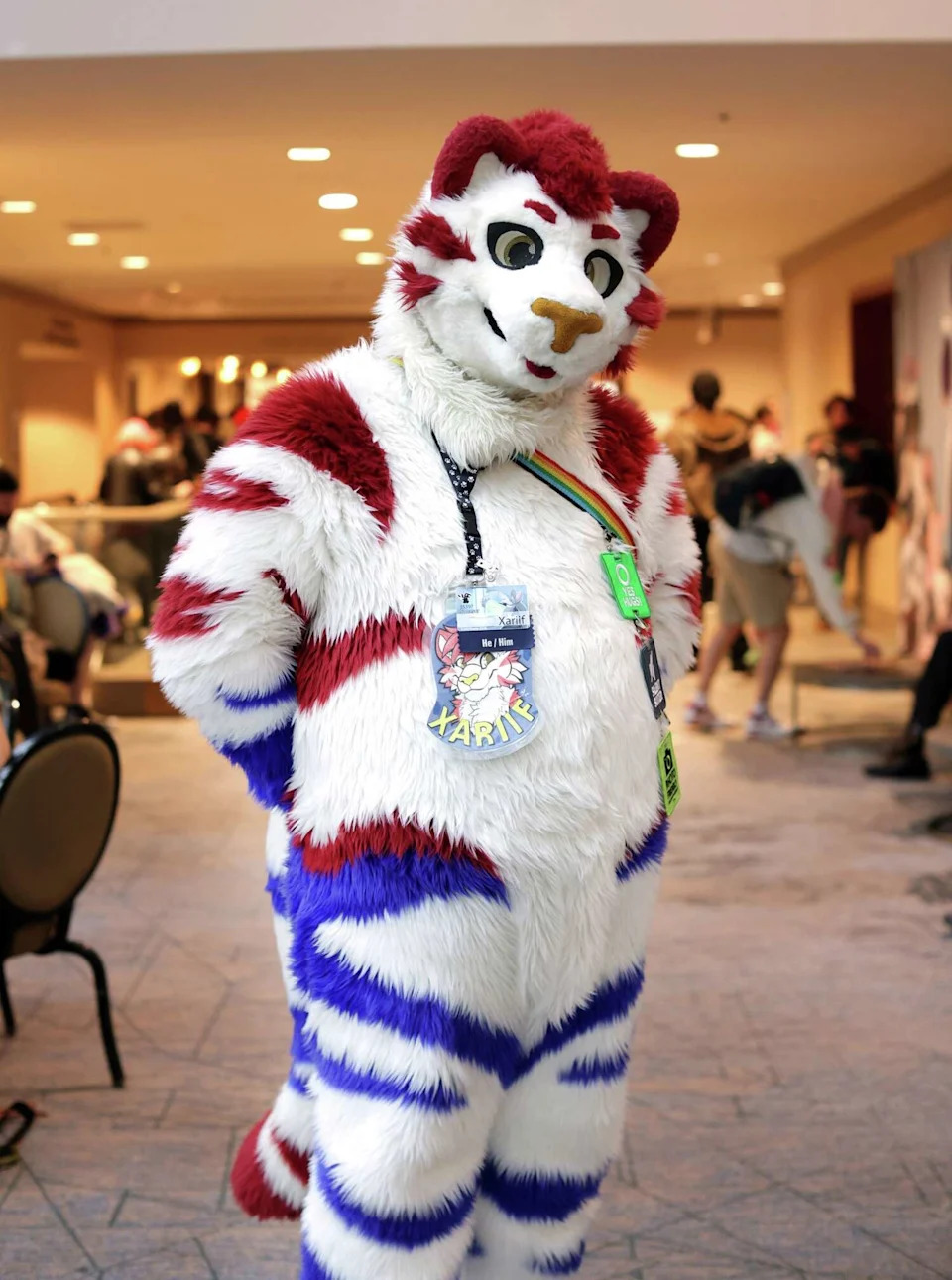 Xariif poses for a photograph during the Furry Fiesta convention at the Sheraton Dallas Hotel in Dallas, Texas, on Mar 28, 2026. (Jason Janik/Special Contributor)
