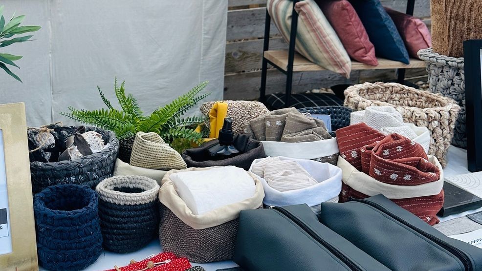 Aileen shared how her brand, Revision Goods, transforms discarded materials into functional and stylish home goods. “We design handcrafted home goods and accessories using reclaimed materials, especially premium ones that would otherwise end up in landfills. From leather trays and pouches to pillows and coasters, everything is made with the goal of giving materials a second life,” Aileen said.