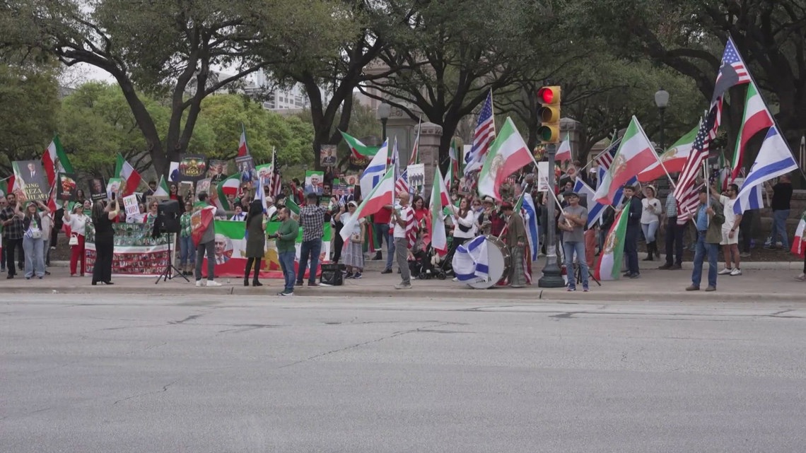 Austin protesters demand democratic reforms in Iran amid Middle East conflict