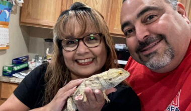 'Our little son': South-side couple searching for missing bearded dragon Rafiki