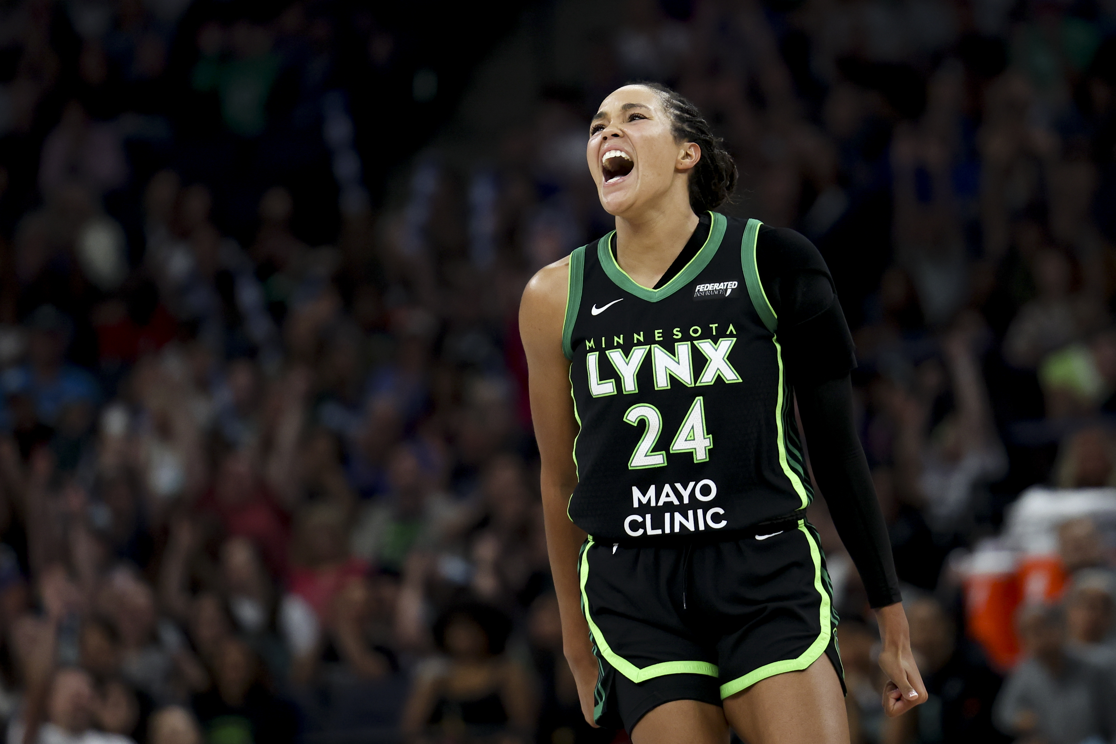 Napheesa Collier of the Minnesota Lynx on the court