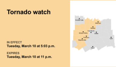 UPDATE: Tornado watch in place for North Texas Tuesday night