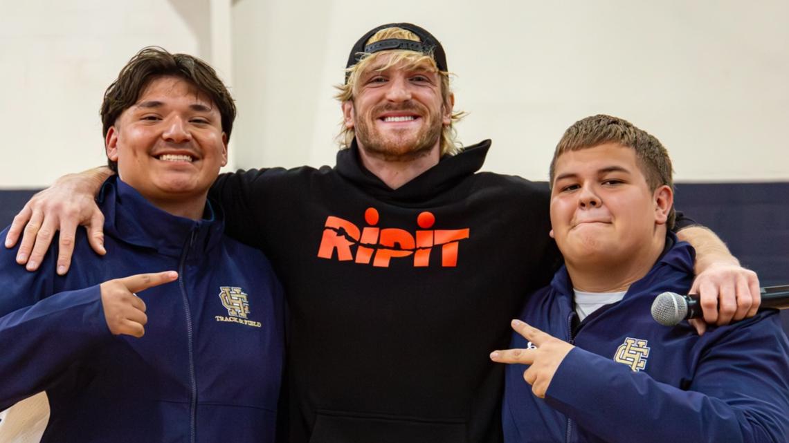 Logan Paul visits San Antonio Catholic school ahead of WWE Monday Night Raw