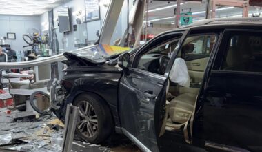 Car crashes through front windows of Euless barbershop