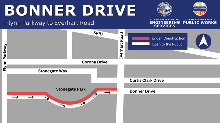 Map showing closure.