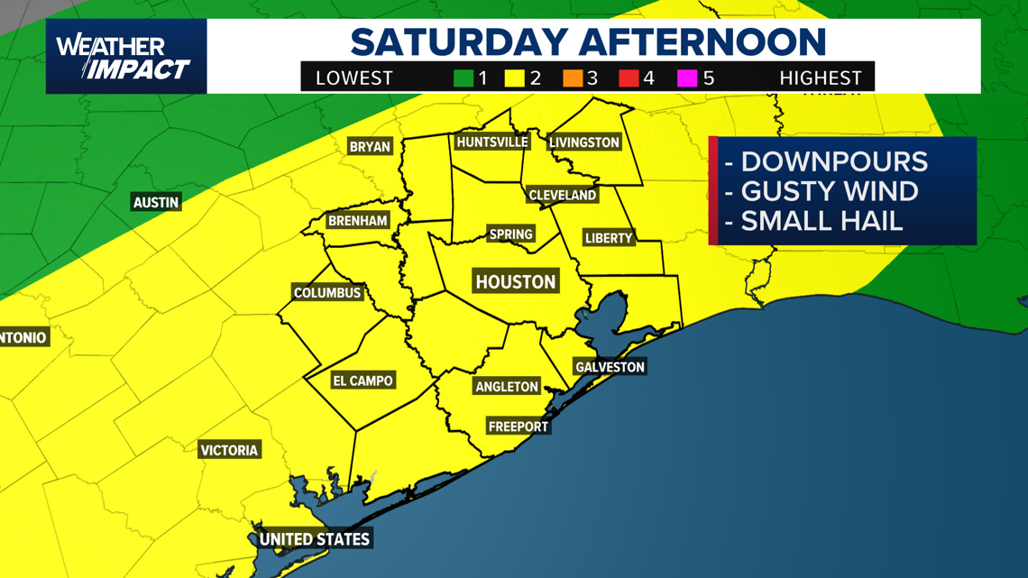 Weather Impact Alert issued for Houston ahead of weekend storms | Latest timeline
